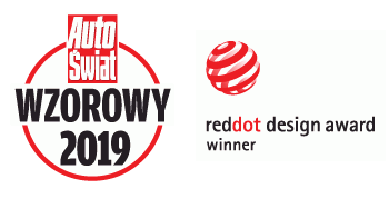 Auto Świat "Wzorowy" 2019, 2016 Nagroda Red Dot International Product Design 